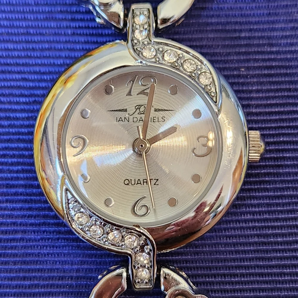 IAN Daniel's Quartz Stainless steel watch. Beautiful circle band. NEW BATTERY